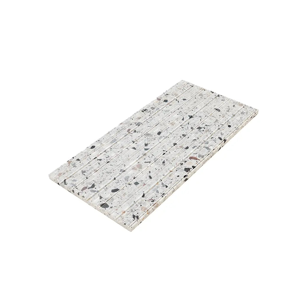 Valmarano Gray Textured Terrazzo Tile 12" x 24" | Tile Club