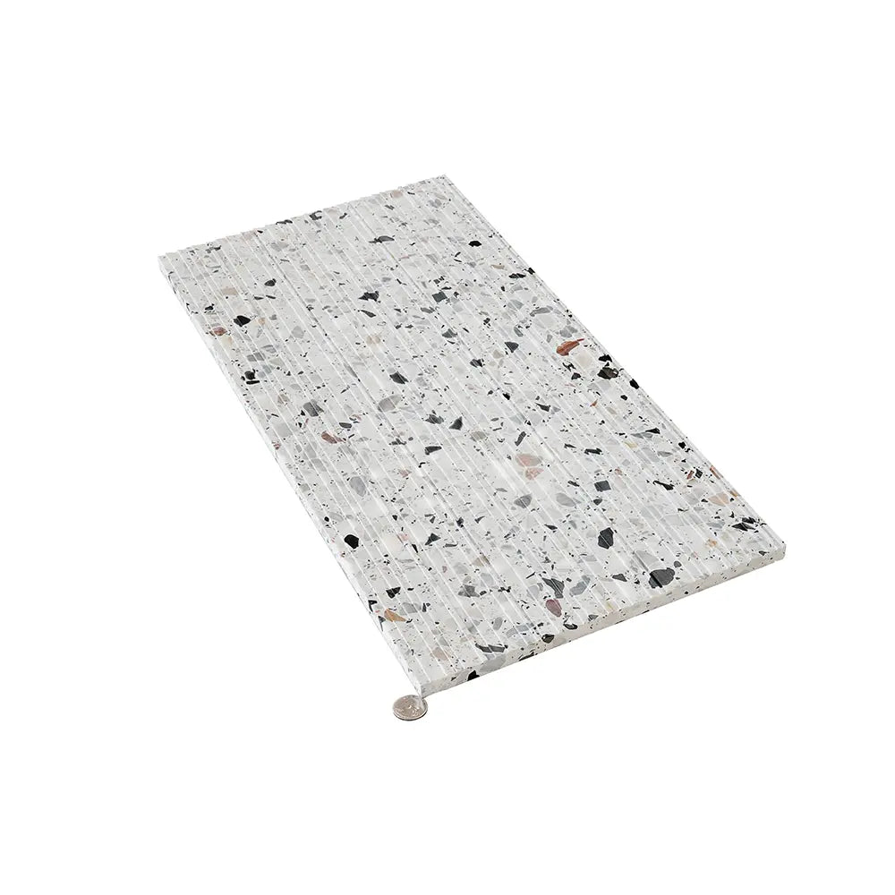 Valmarano Gray Textured Terrazzo Tile 12" x 24" | Tile Club