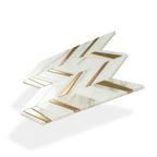 Calacatta Gold and Brass Chevron Mosaic | Tile Club