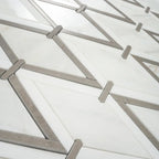Medieval Diamonds Calacatta Gold & Lagos Azul Mosaic Tile | Tile Club