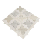 Geometria Marble Neutral Stars Mosaic Tile | Tile Club