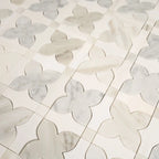 Geometria Marble Neutral Stars Mosaic Tile | Tile Club