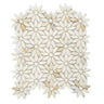 Meadow Calacatta Gold Flower Marble Mosaic Tile