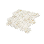 Meadow Calacatta Gold Flower Marble Mosaic Tile | Tile Club