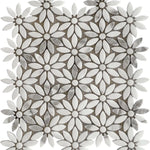 Meadow Calacatta Gold Flower Marble Mosaic Tile | Tile Club