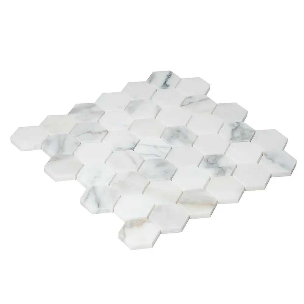 2" Calacatta Gold Hexagon Tile Honed | Tile Club