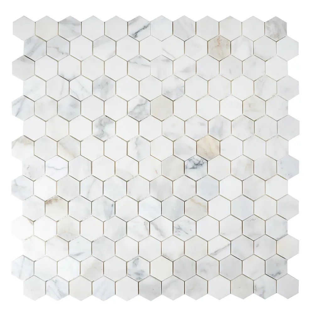 2" Calacatta Gold Hexagon Tile Honed | Tile Club