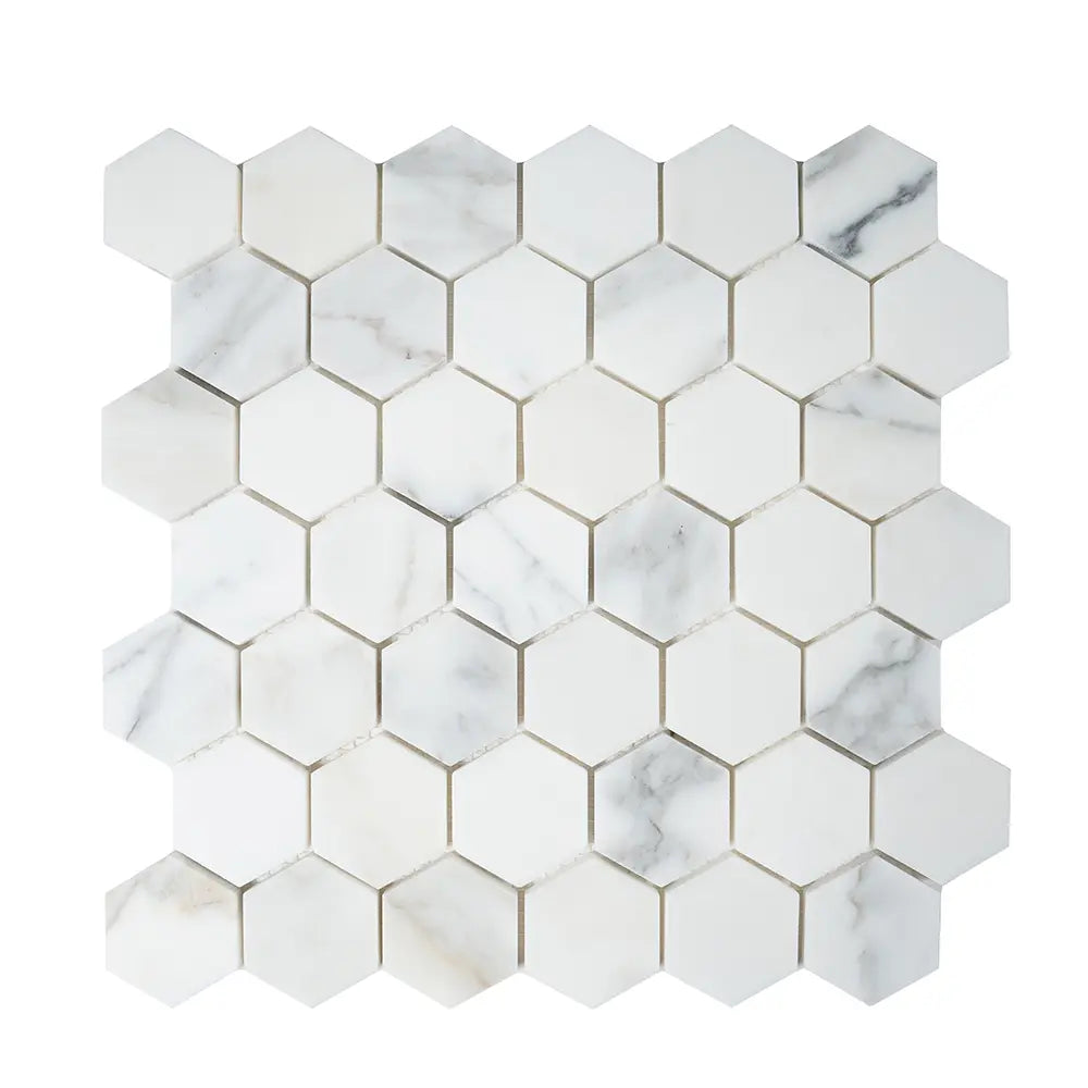 2" Calacatta Gold Hexagon Tile Honed | Tile Club
