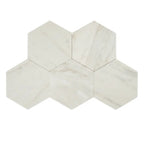 10" Calacatta Gold Marble Hexagon Tile Honed | Tile Club