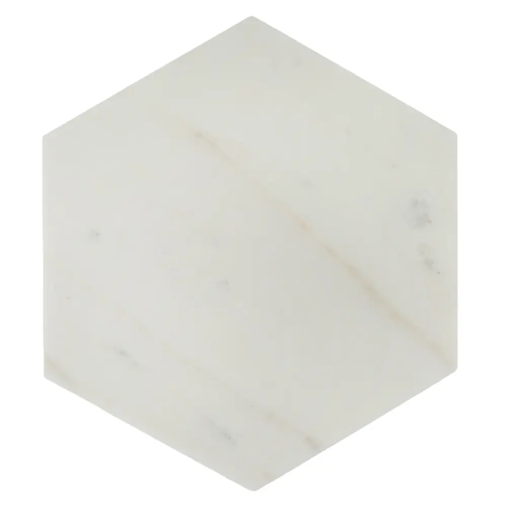 10" Calacatta Gold Marble Hexagon Tile Honed | Tile Club