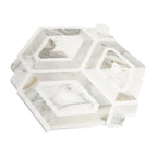 Diamond & Hex Calacatta Gold Marble Mosaic Tile