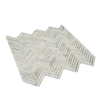 Calacatta Gold Skinny Herringbone Mosaic Tile | Tile Club