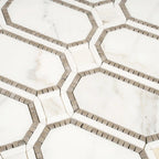 Calacatta Gold Octagon With Lagos Azul Dots | Tile Club
