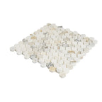 Calacatta Gold Marble 1.2" Penny Tile Polished | Tile Club