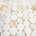 Calacatta Gold Penny Tile Honed | Tile Club