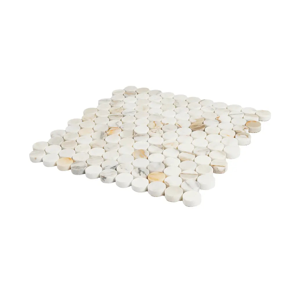 Calacatta Gold Penny Tile Honed | Tile Club