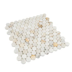 Calacatta Gold Penny Tile Honed | Tile Club
