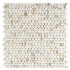 Calacatta Gold Penny Tile Honed | Tile Club