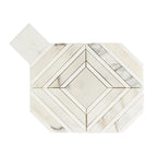 Calacatta Gold Diamond & Square Mosaic Tile | Tile Club