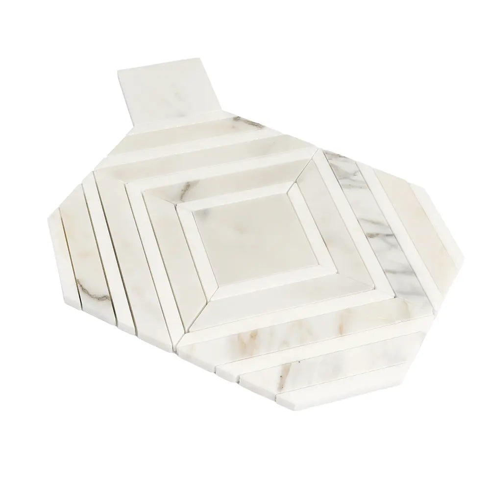 Calacatta Gold Diamond & Square Mosaic Tile | Tile Club