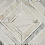Calacatta Gold Diamond & Square Mosaic Tile | Tile Club