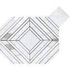Calacatta Gold Diamond & Square Mosaic Tile Sample