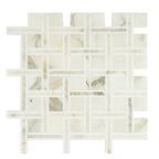 Calacatta Gold Basket Pattern Mosaic Tile