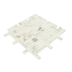 Calacatta Gold Basket Pattern Mosaic Tile