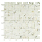 Calacatta Gold Basket Pattern Mosaic Tile