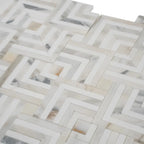Square Weave Calacatta Gold & Thassos Mosaic Tile | Tile Club