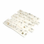 Calacatta Gold Waterfall Marble Mosaic Tile | Tile Club