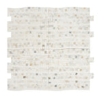 Calacatta Gold Waterfall Marble Mosaic Tile | Tile Club