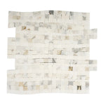 Calacatta Gold Waterfall Marble Mosaic Tile | Tile Club
