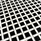 Boulevard Nero Marquina And Carrara Marble Mosaic Tile | Tile Club