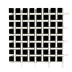 Boulevard Nero Marquina And Carrara Marble Mosaic Tile | Tile Club