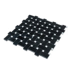 Nero Marquina Basket Weave With White Dot Marble Mosaic Tile | Tile Club
