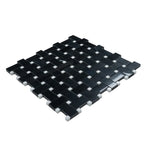 Nero Marquina Basket Weave With White Dot Marble Mosaic Tile | Tile Club