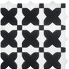 Black and White Marble Stars Mosaic Tile