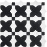 Black and White Marble Stars Mosaic Tile