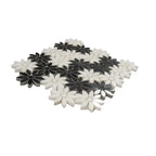 Meadow Black and White Flower Marble Mosaic Tile | Tile Club