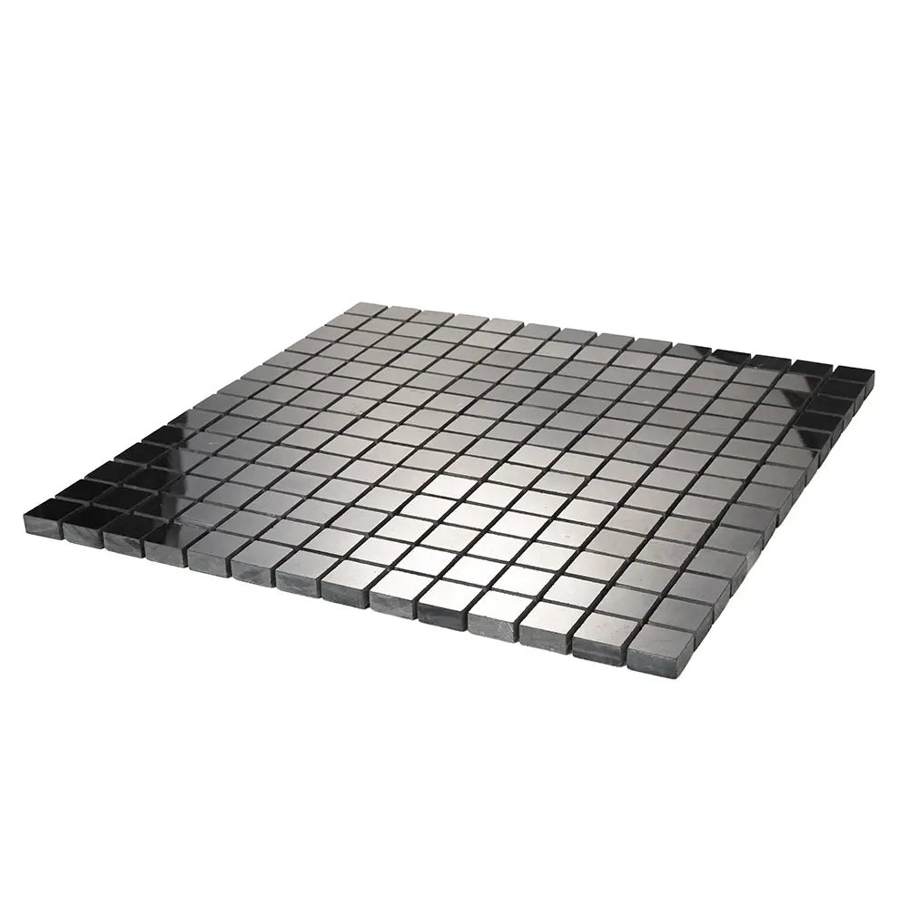 Nero Marquina 1X1 Polished Marble Mosaic Tiles | Tile Club