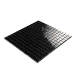 Nero Marquina 1X1 Polished Marble Mosaic Tiles | Tile Club
