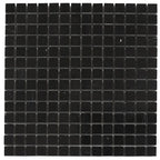 Nero Marquina 1X1 Polished Marble Mosaic Tiles | Tile Club