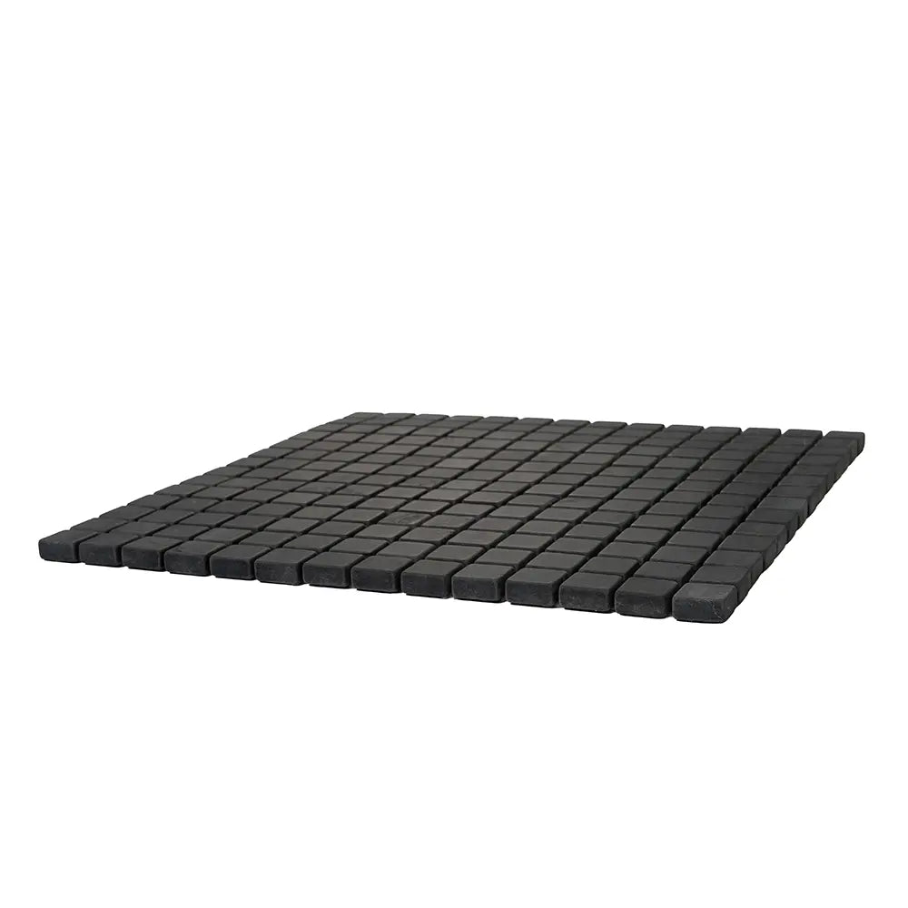 Nero Marquina Tumbled Square Marble Mosaic Tiles | Tile Club