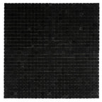 Nero Marquina Tumbled Square Marble Mosaic Tiles | Tile Club
