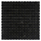 Nero Marquina Tumbled Square Marble Mosaic Tiles | Tile Club