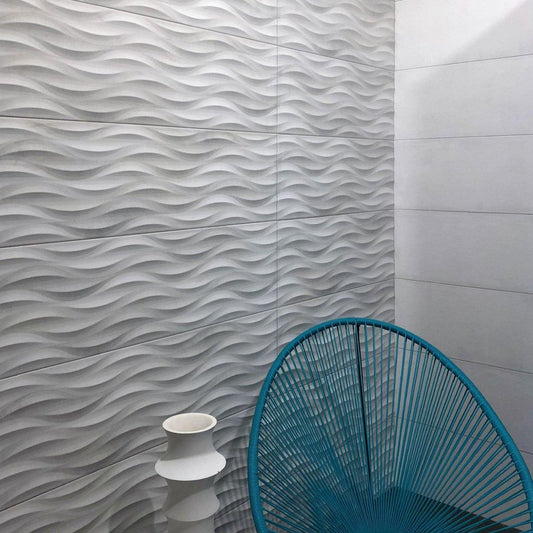 Tango Grey Wave 3D wave patterned wall  tile