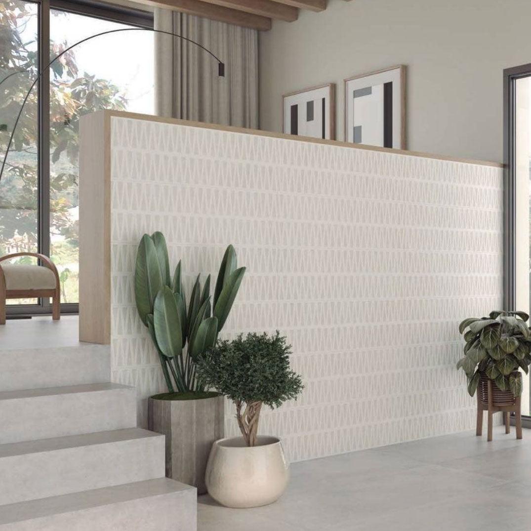 Tera Blanco Geometric Ceramic Wall Tile | Tile Club