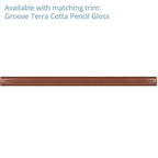 Groove Terracotta Deco Gloss Ceramic Subway Tile | Tile Club