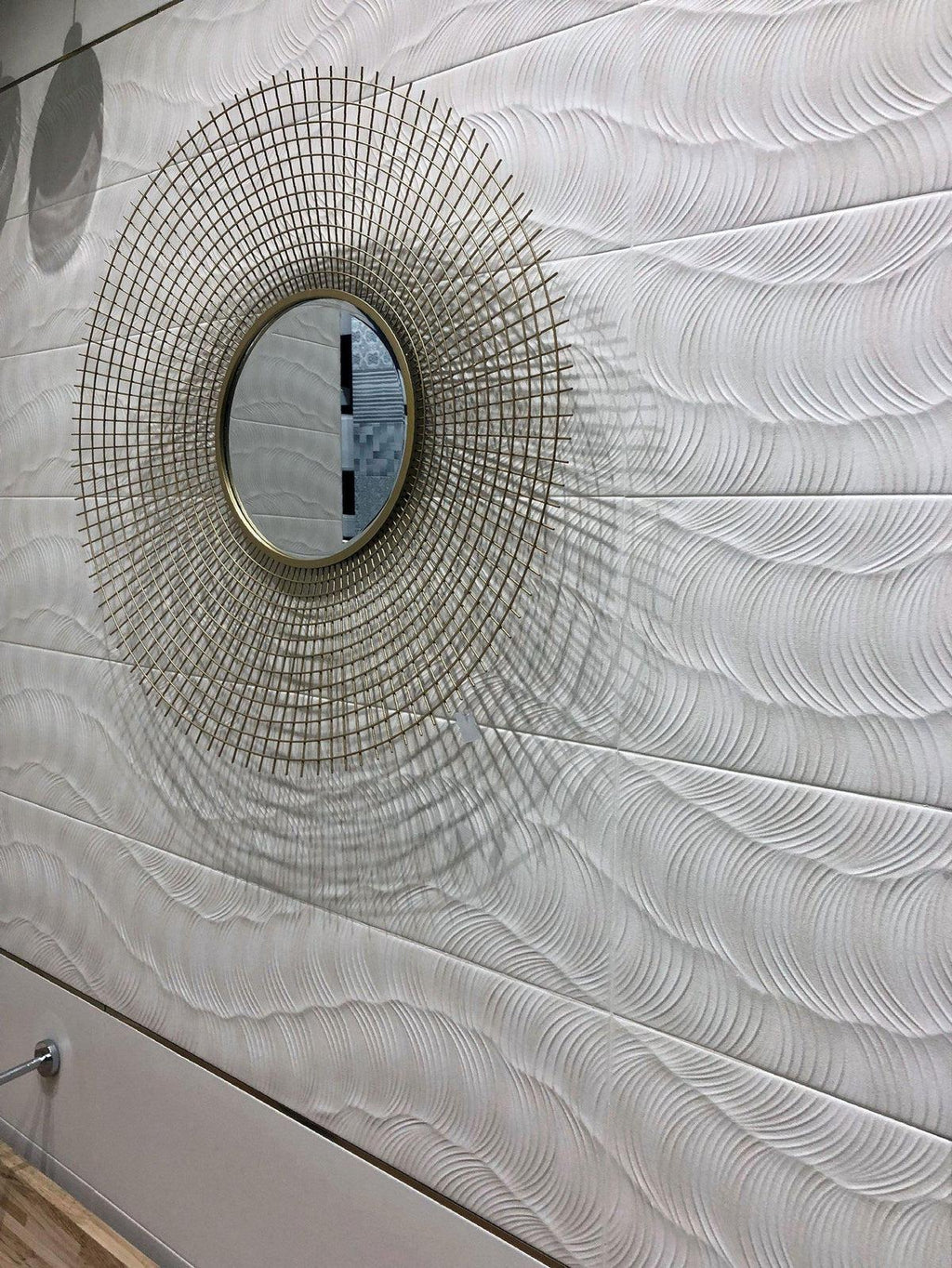 Tex Ivory Atomic Ceramic Tile | Tile Club